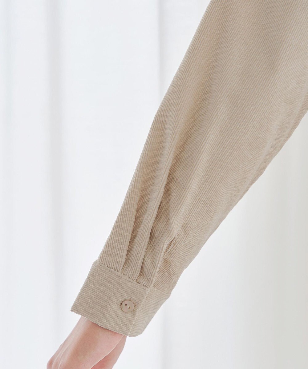 Tiaclasse L 【洗える】コーデュロイサイドリボンワンピース 