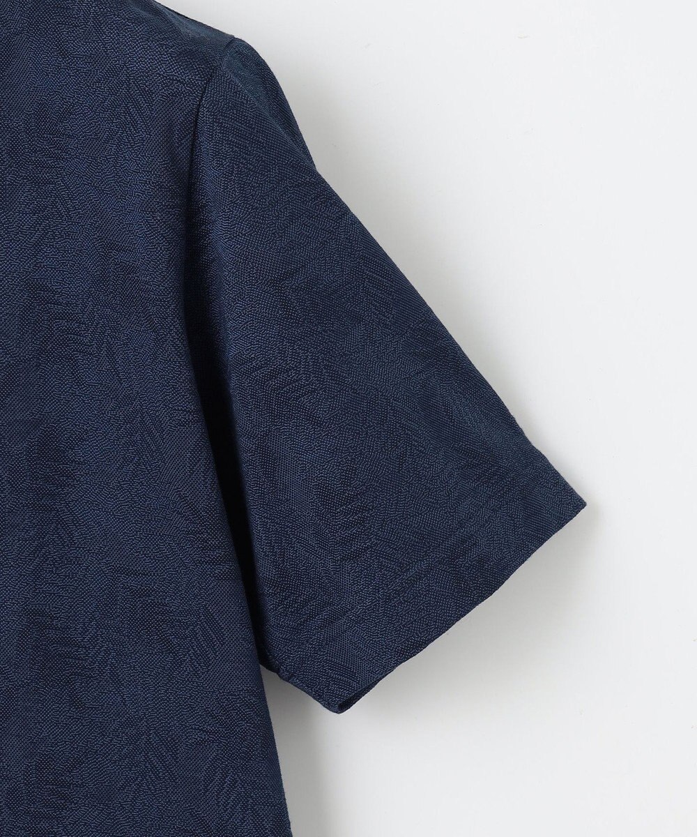 JOSEPH ABBOUD 【キングサイズ・吸水速乾】リーフ柄ジャガード クルーネック Tシャツ 