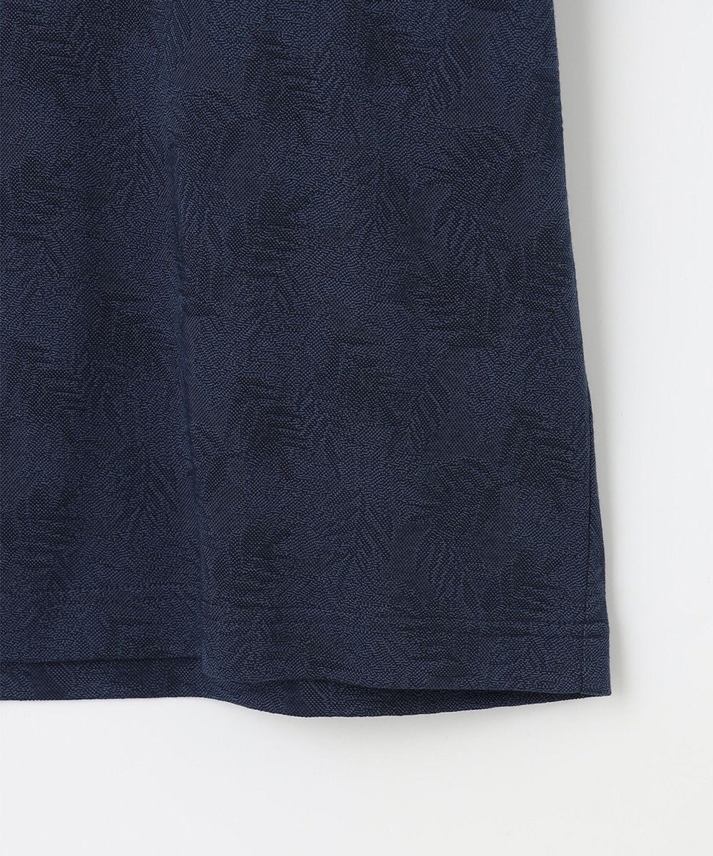 JOSEPH ABBOUD 【キングサイズ・吸水速乾】リーフ柄ジャガード クルーネック Tシャツ 