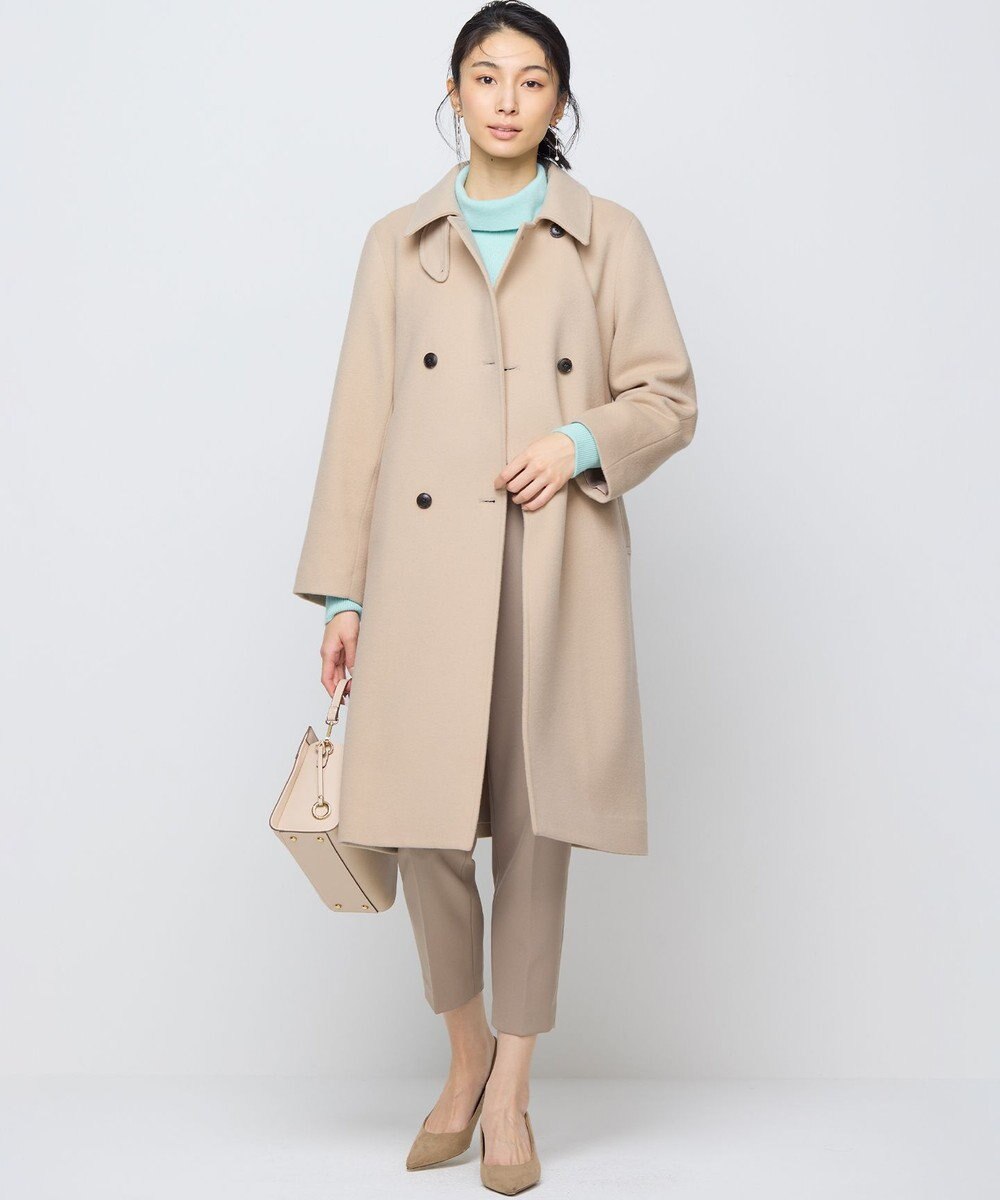 組曲 ライトビーバー トレンチライク ロングコート 