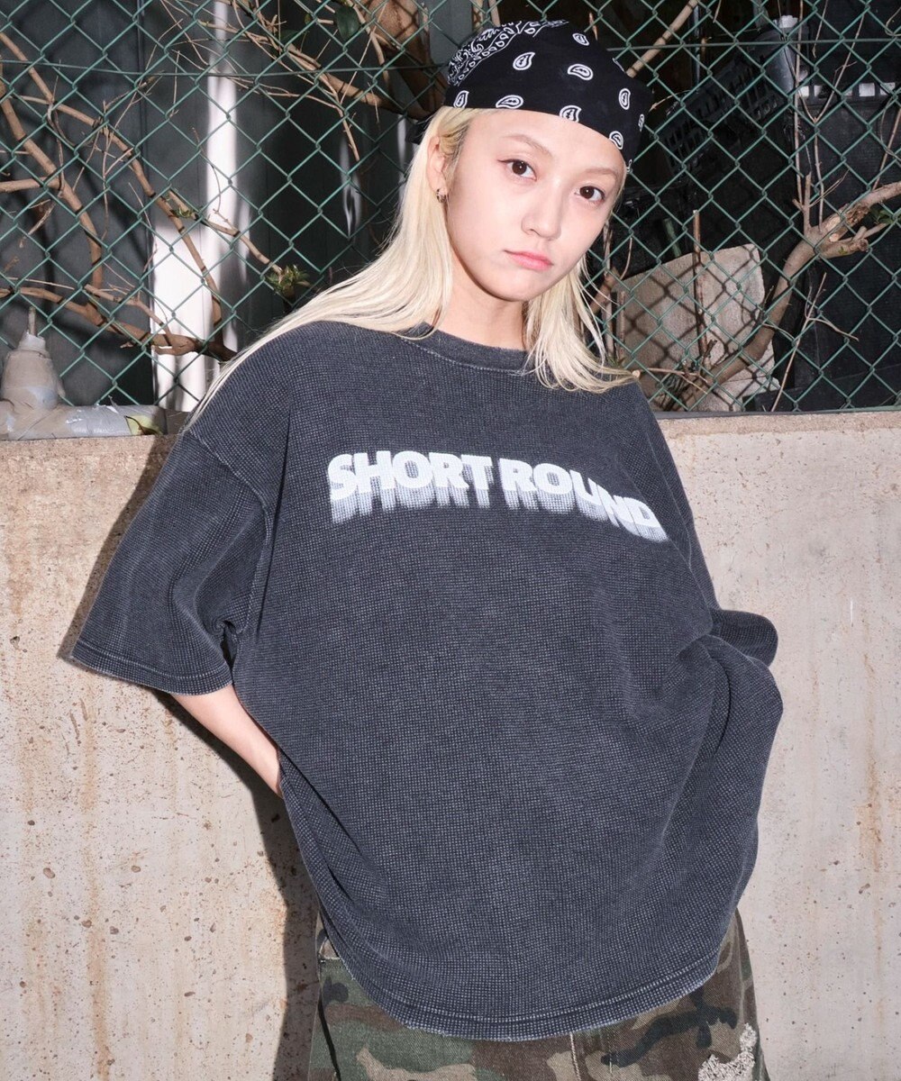 WEGO 【ユニセックス着用ITEM/MLサイズ展開】ブリーチワッフルダメージグラフィックT（SS） 