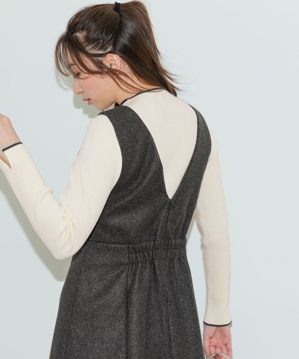 ANY SIS 【2SET】ジャンパースカート × ニット セット 