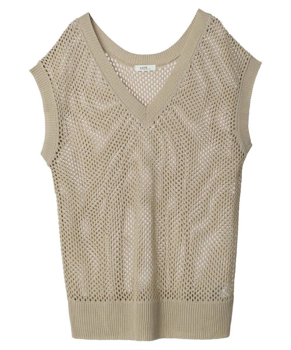 earth music&ecology Ｖネックメッシュベスト 