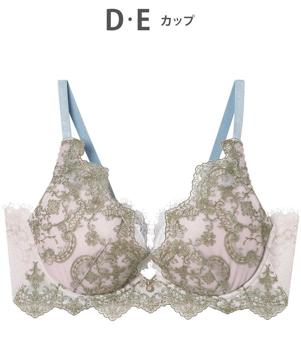 AMPHI ブラジャー 谷間メイク 脇高設計 細身え効果 Gカップまで対応 大きいサイズ 【Glama-Rich グラマリッチ 脇スッキリタイプ】ブラ BYJ603 アンフィ／ワコール 