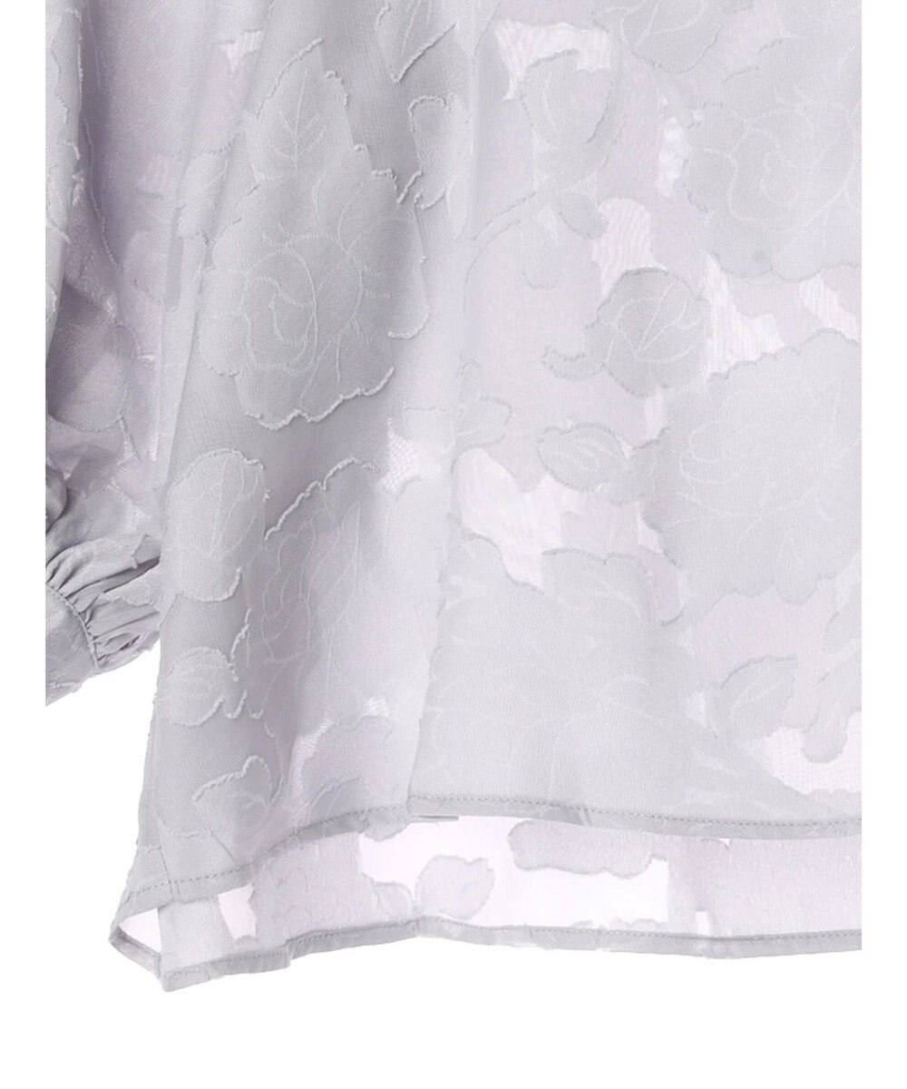 earth music&ecology ジャガードフリルブラウス 