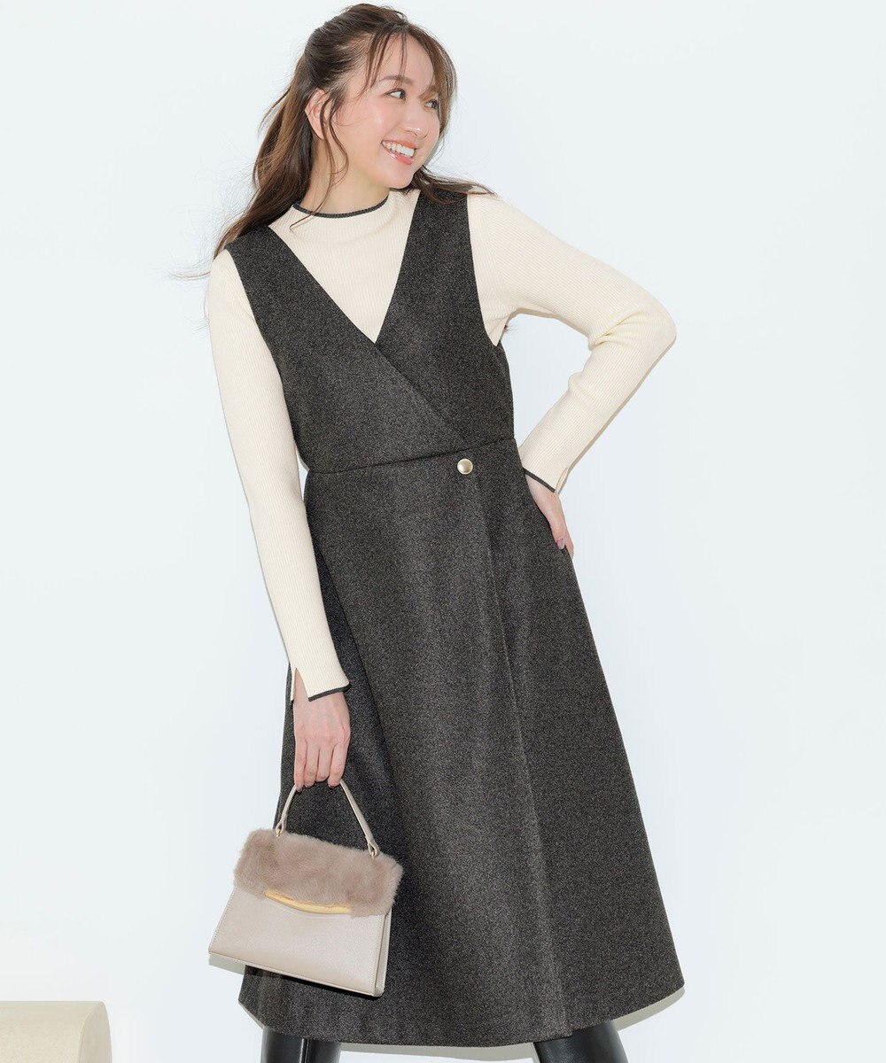 ANY SIS 【2SET】ジャンパースカート × ニット セット 