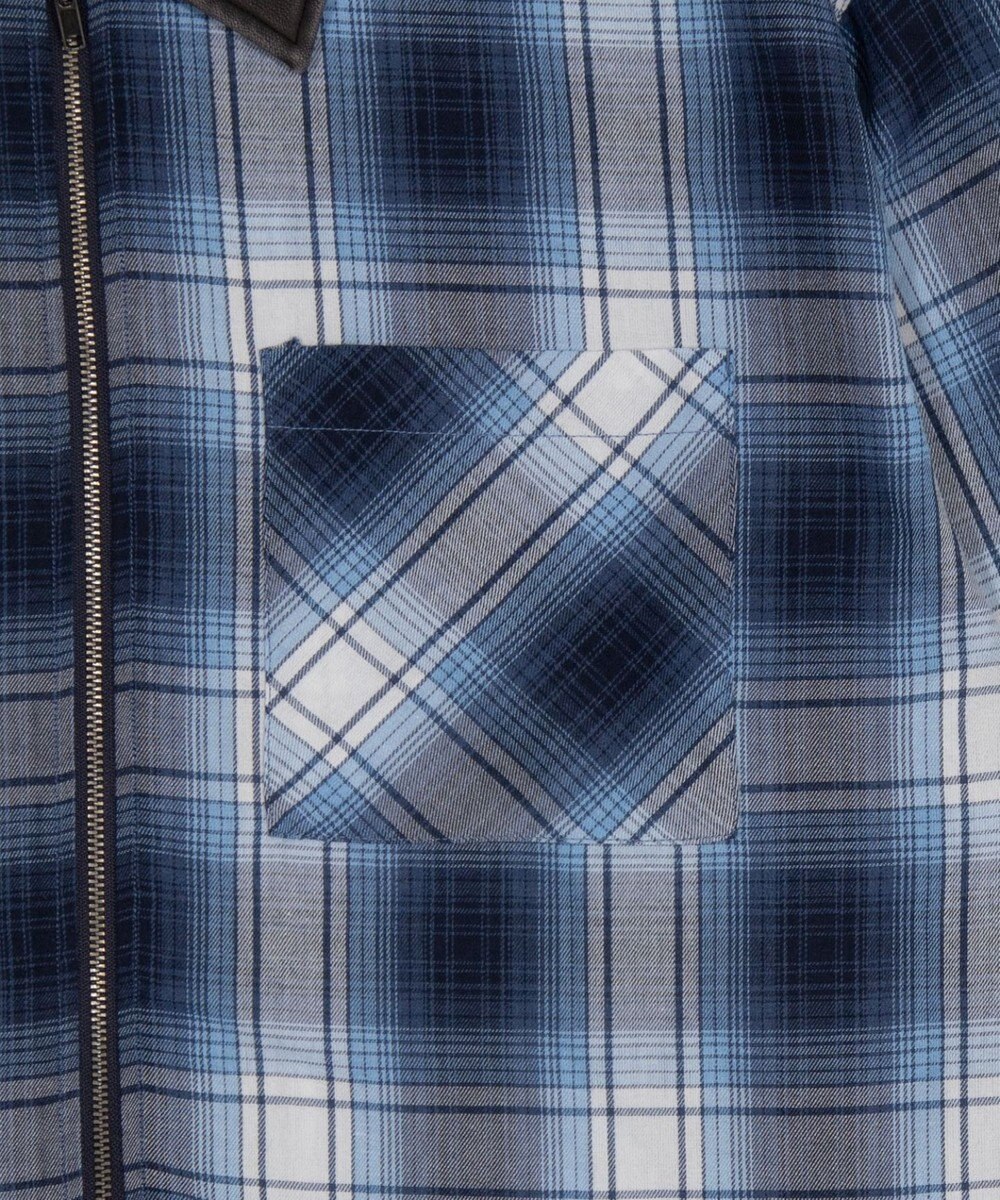 WEGO 【ユニセックス着用ITEM】オンブレチェックシャツジャケット 