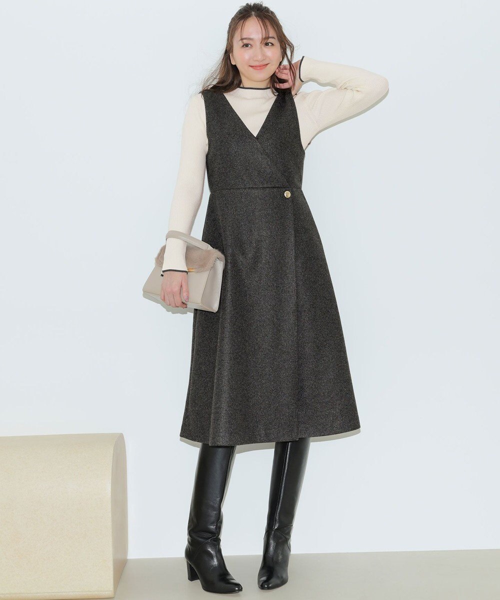 ANY SIS 【2SET】ジャンパースカート × ニット セット 