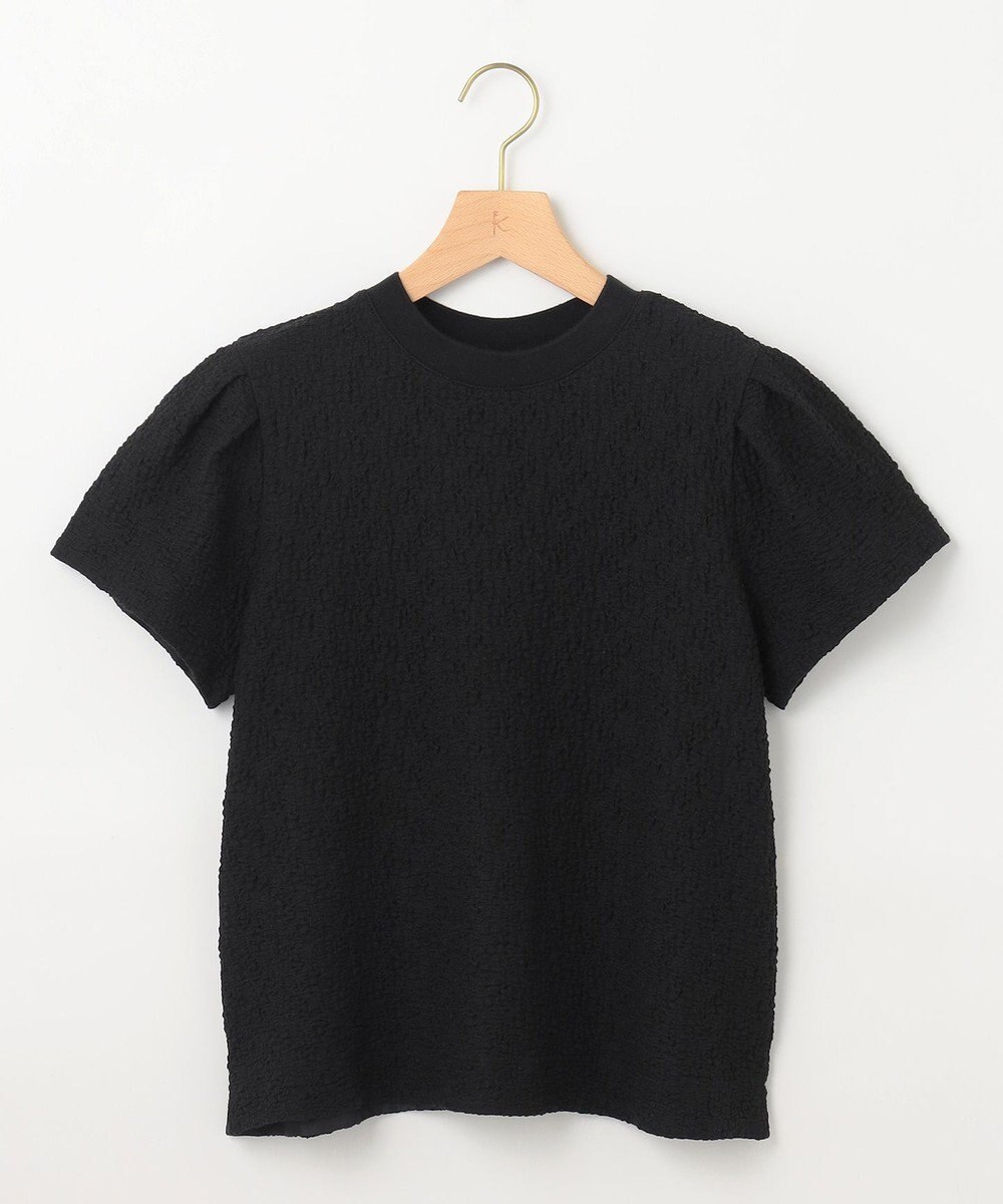 組曲 L 【WEB限定】ストレッチジャガード クロップドＴシャツ 