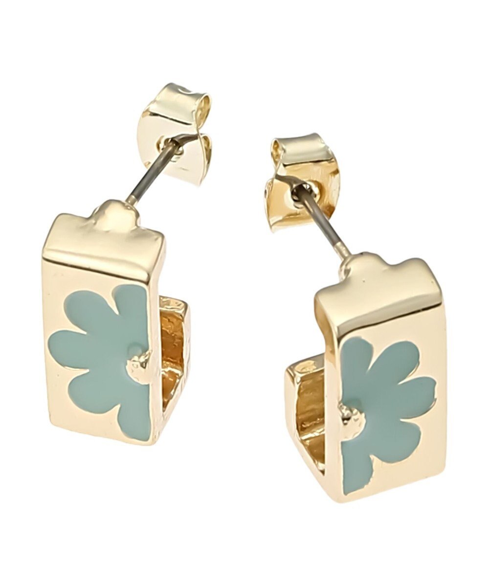 Green Parks ・ＨＡＬＦ　ＴＩＭＥ　スクエアフラワーピアス 