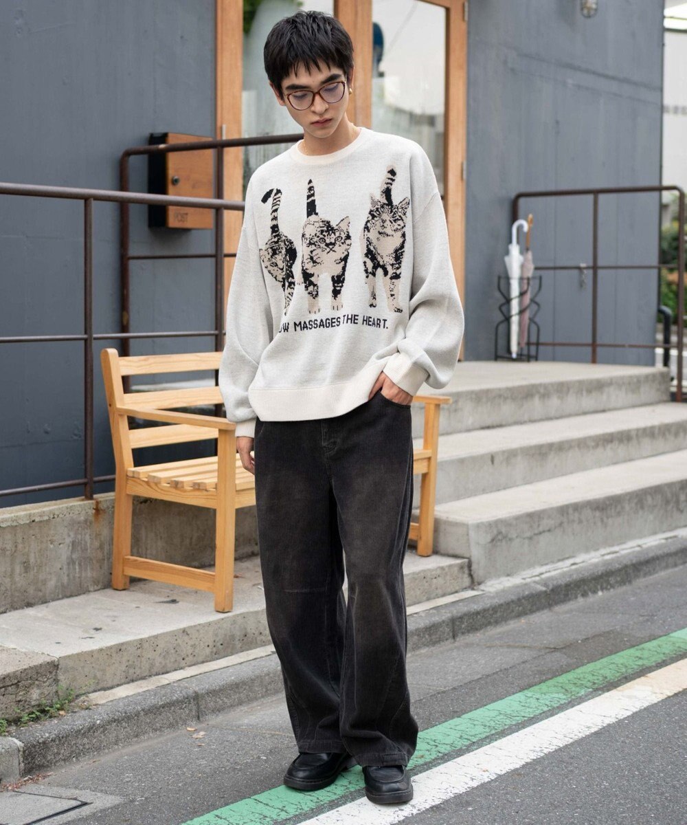 WEGO アニマルジャガードニットプルオーバー 