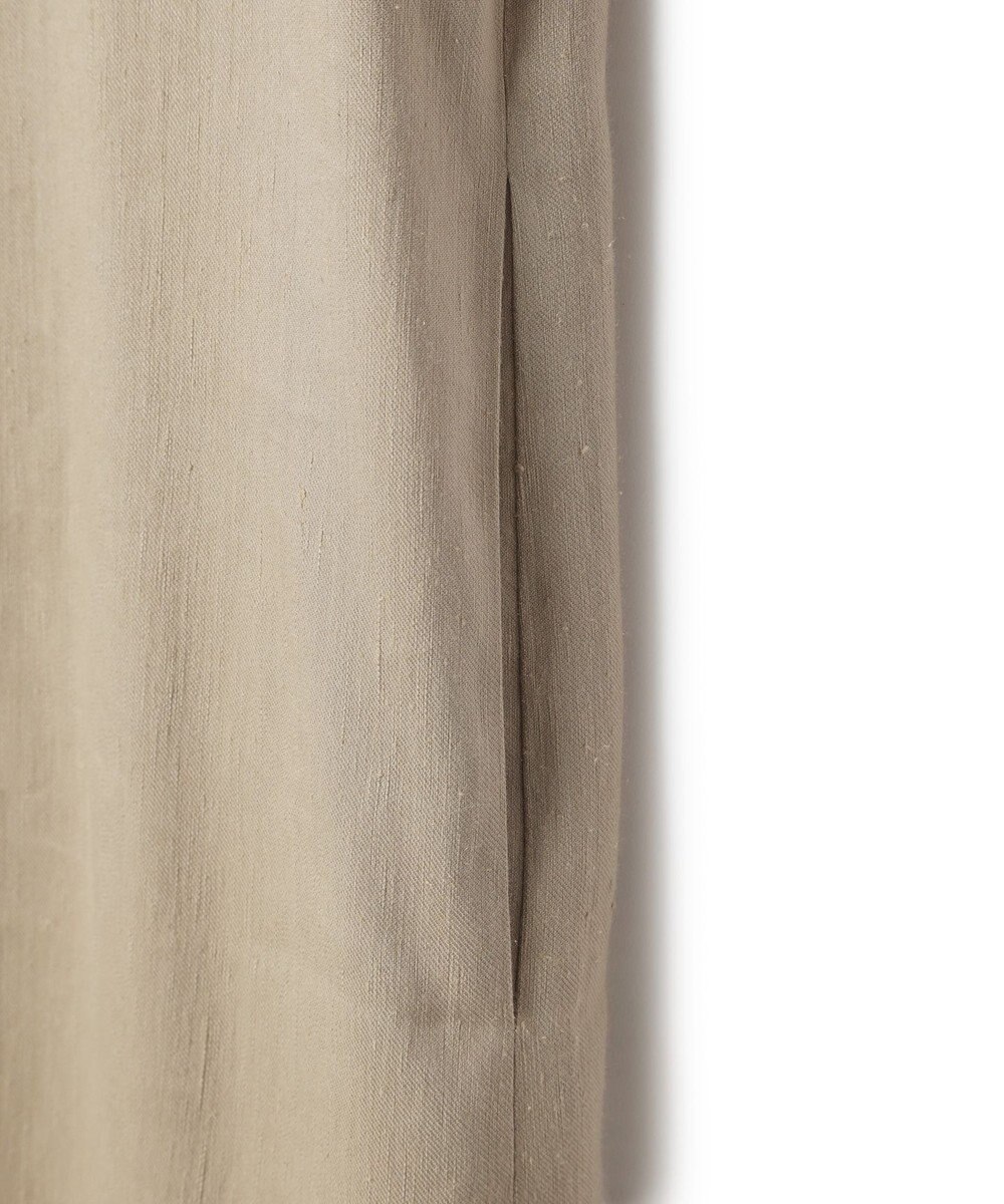 BEIGE， MICA / リネンブレンドノースリーブロングドレス 