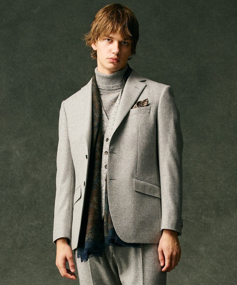 JOSEPH ABBOUD 【イタリア製・Holliday&Brown】ビッグペイズリープリント ポケットチーフ 