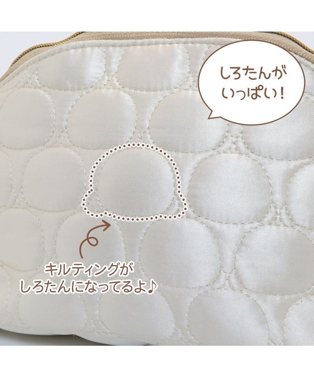 Mother garden しろたん キルティング ラウンド ポーチ 