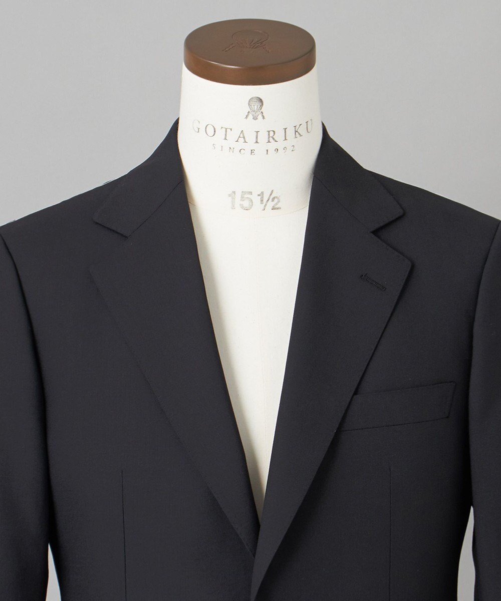 GOTAIRIKU フォーマルシーンにも対応可【ロングシーズン対応】WOOL×POLYESTER ベーシックスーツ（ブラック） 