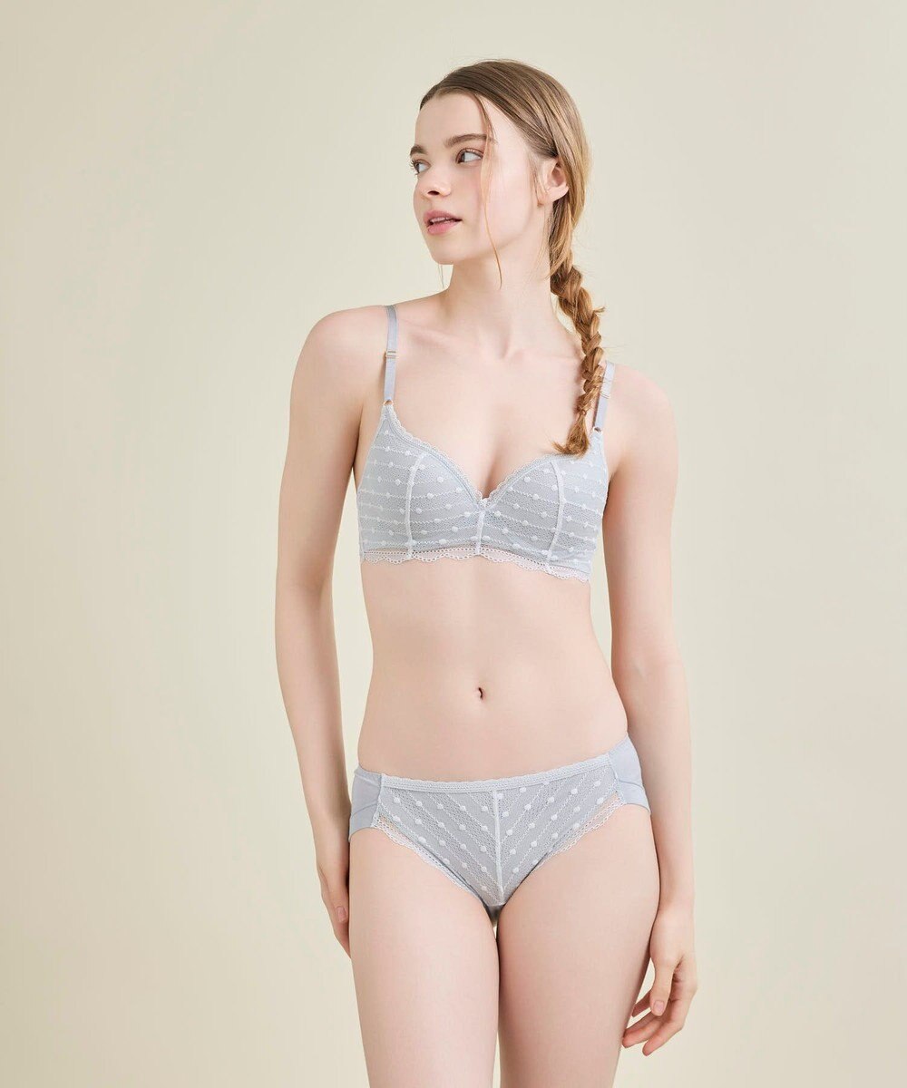 une nana cool 【リニューアル】 しなやかにフィット ポルカドットモールド 3/4カップブラ 