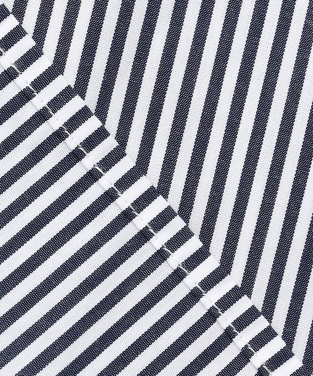 J.PRESS YORK STREET 【WOMEN】キャップスリーブ ストライプブラウス 