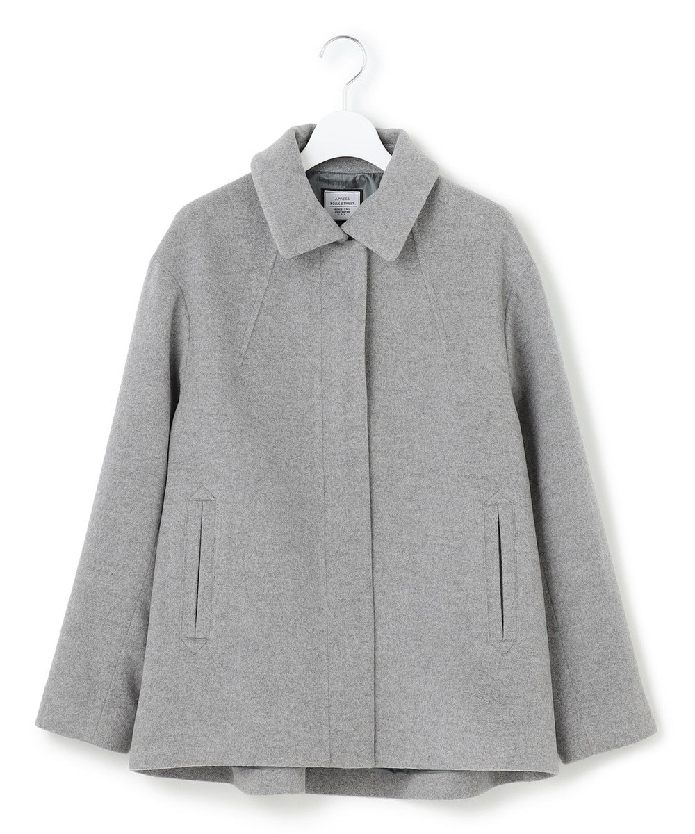 J.PRESS YORK STREET 【WOMEN】2wayショートウールアンゴラビーバー コート 