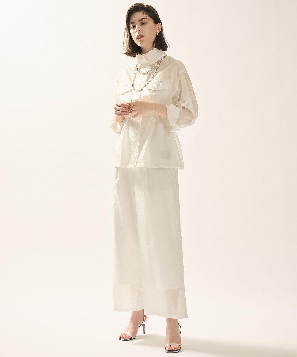 uncrave シアーオーガンジー ミリタリーブルゾン 