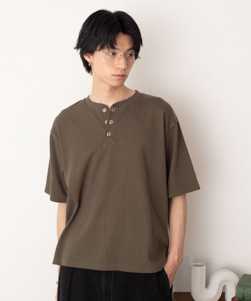 WEGO リングドットヘンリーネックリブT（SS） 