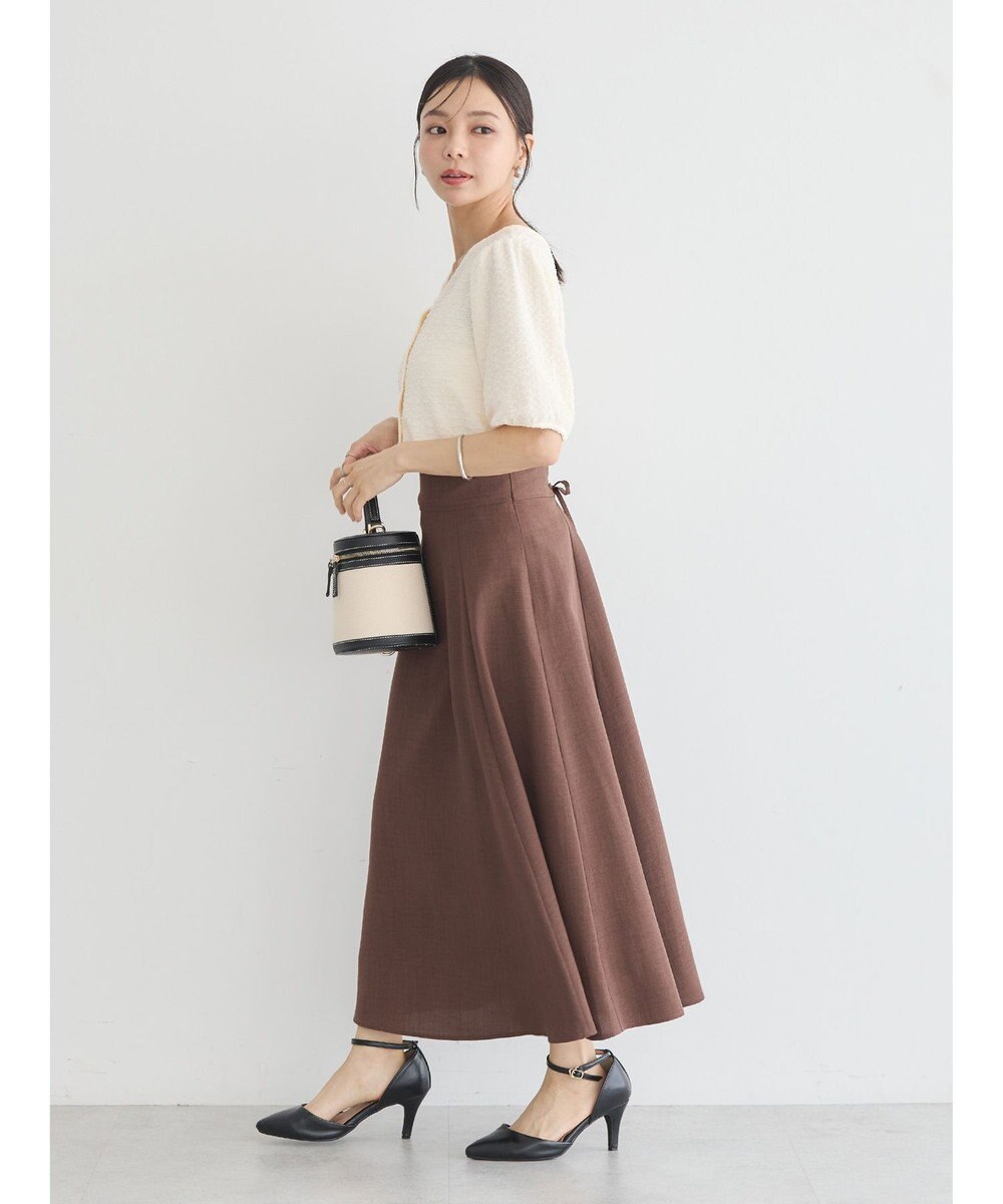 earth music&ecology 前後２ｗａｙパフスリーブカーディガン 