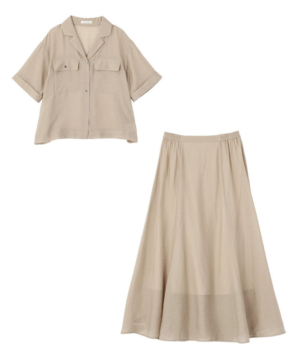 Green Parks ＳＥＴ２点　シャツスカートセットアップ 