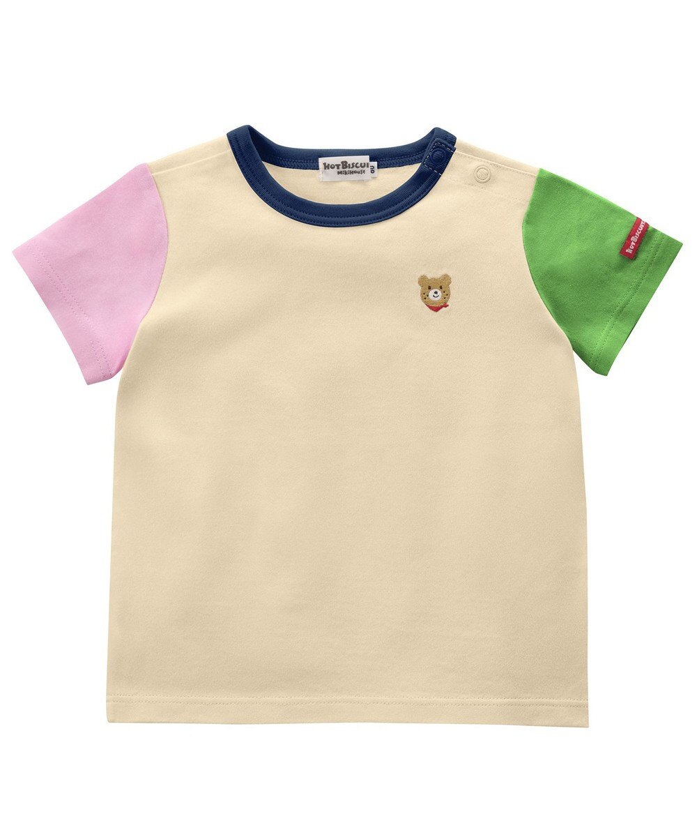 MIKI HOUSE HOT BISCUITS 【70-120cm】【Everyday Series】ワンポイント 半袖Tシャツ 