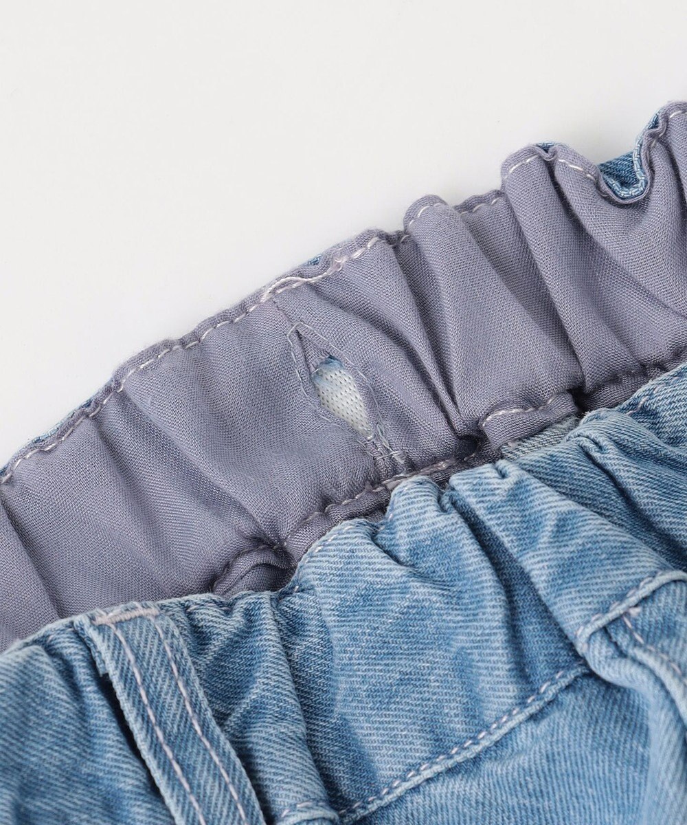 ANY KIDS 【一部店舗/WEB先行販売アイテム】【洗濯機可能】刺繍 ワイドデニムパンツ 