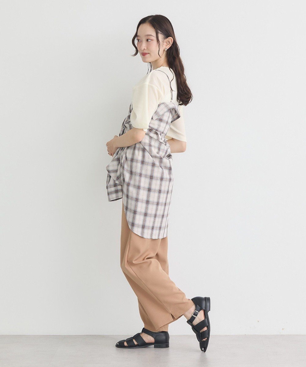 earth music&ecology 【コットン100】マルチウェイチェックシャツ 