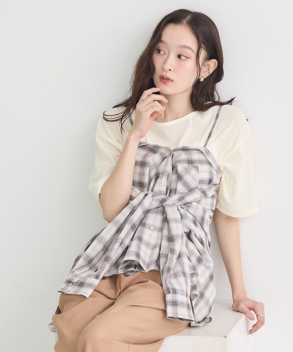 earth music&ecology 【コットン100】マルチウェイチェックシャツ 