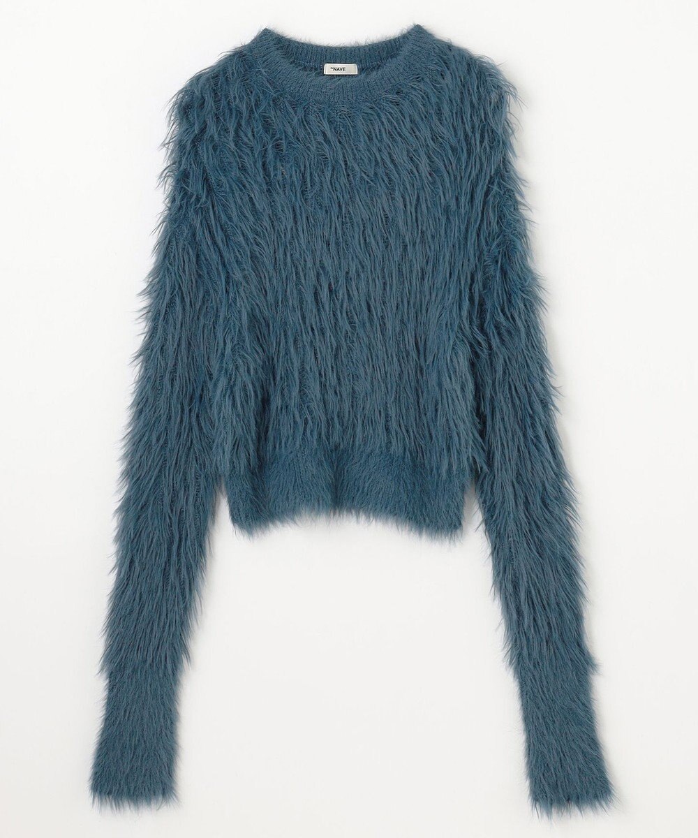 NAVE 【ReNAVE・洗える】メルティーシャギーニット プルオーバー 