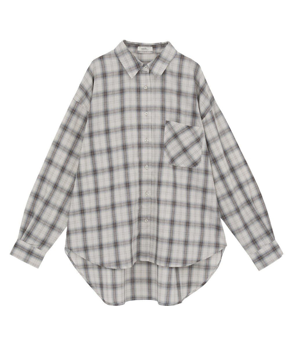 earth music&ecology 【コットン100】マルチウェイチェックシャツ 