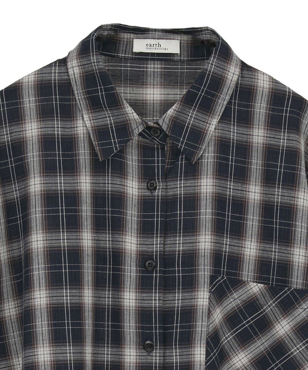 earth music&ecology 【コットン100】マルチウェイチェックシャツ 