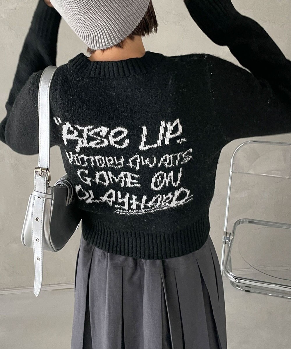 WEGO フラッフィーグラフィックちびニット 