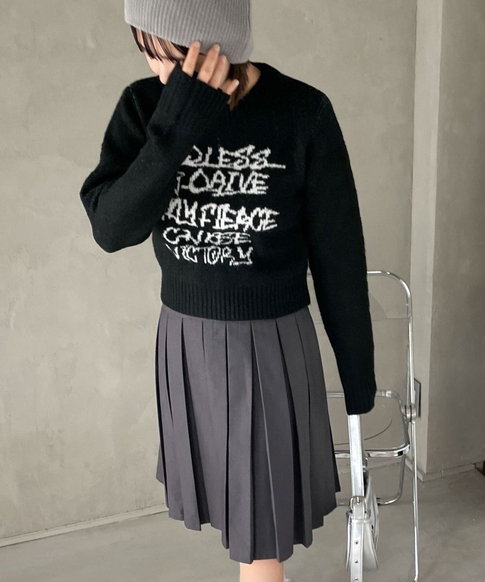 WEGO フラッフィーグラフィックちびニット 