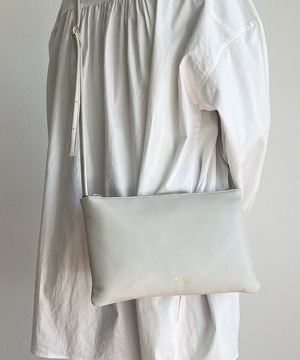 Hekhèr Le Style de Vie 新色追加【日本製】シュリンクレザー スクエアショルダーバッグ 