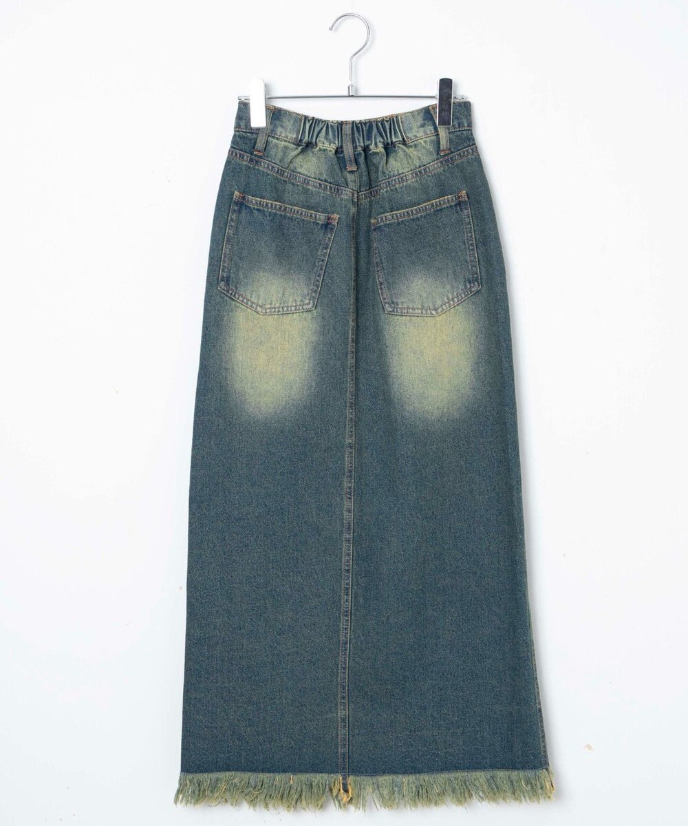 WEGO ヴィンテージウォッシュデニムロングスカート 