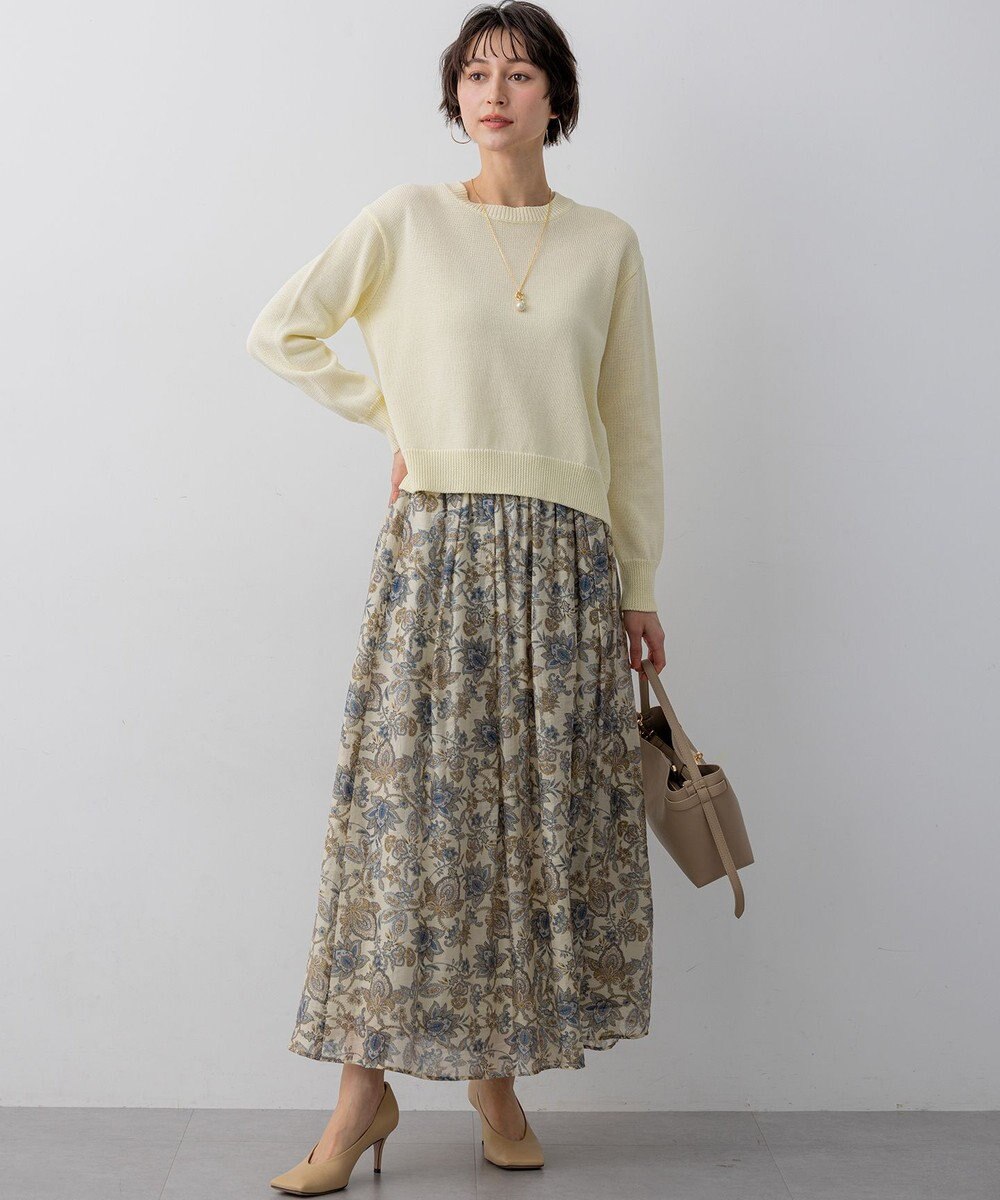 23区 【先行予約】コットンギマ クルーネック ニット 