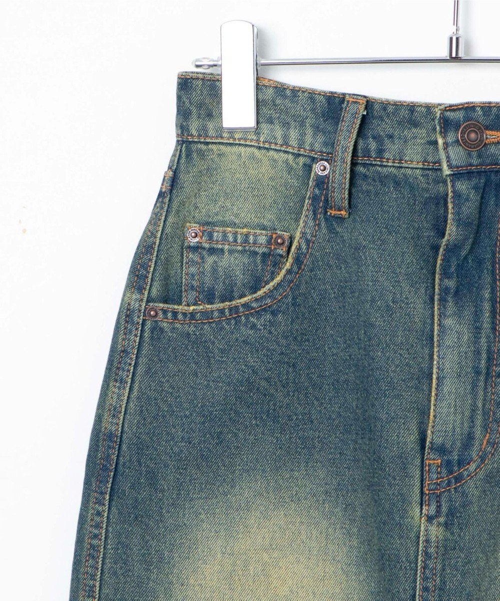 WEGO ヴィンテージウォッシュデニムロングスカート 