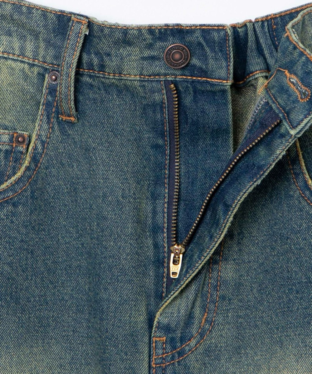 WEGO ヴィンテージウォッシュデニムロングスカート 