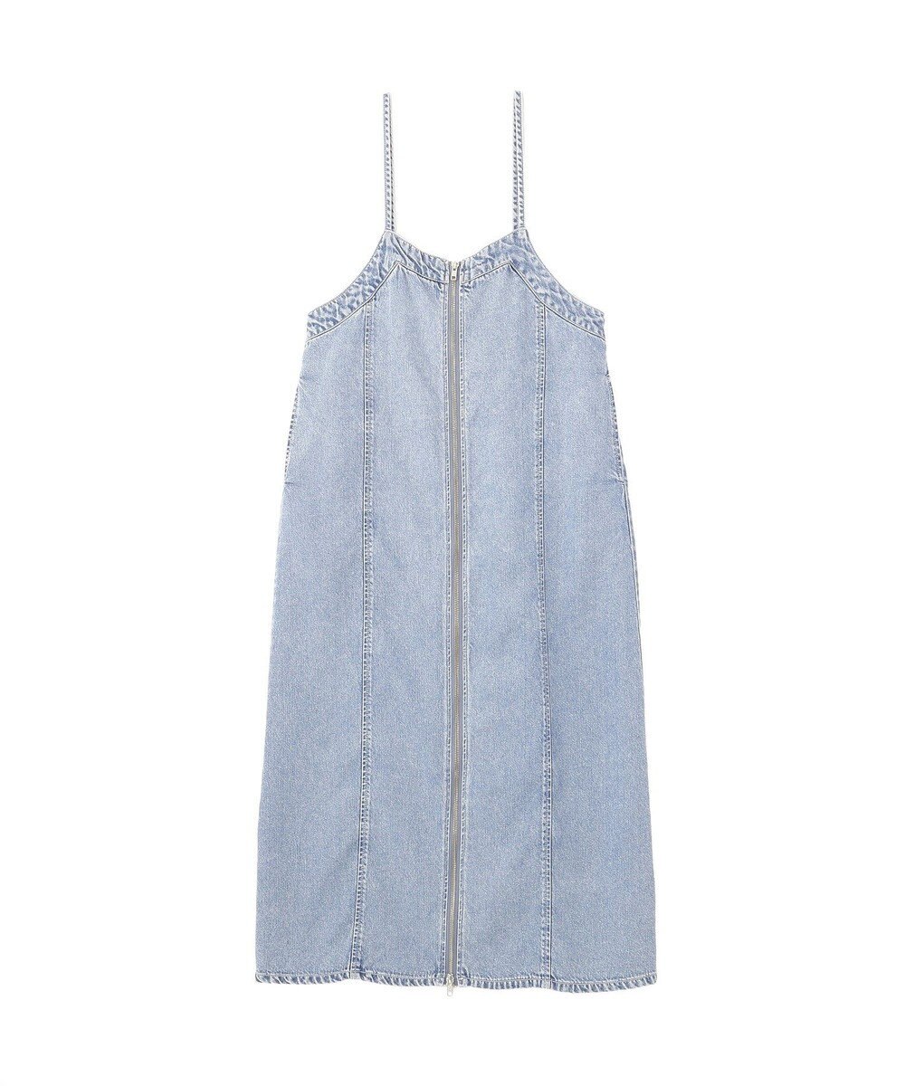 earth music&ecology ダブルジップデニムキャミワンピース 