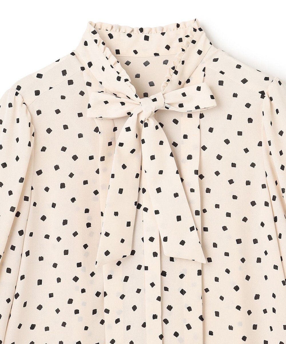 TOCCA PROMISE RIBBON ROSETTE ドット柄ブラウス 