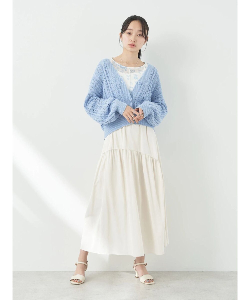 earth music&ecology スラブヤーンスカシカーディガン 