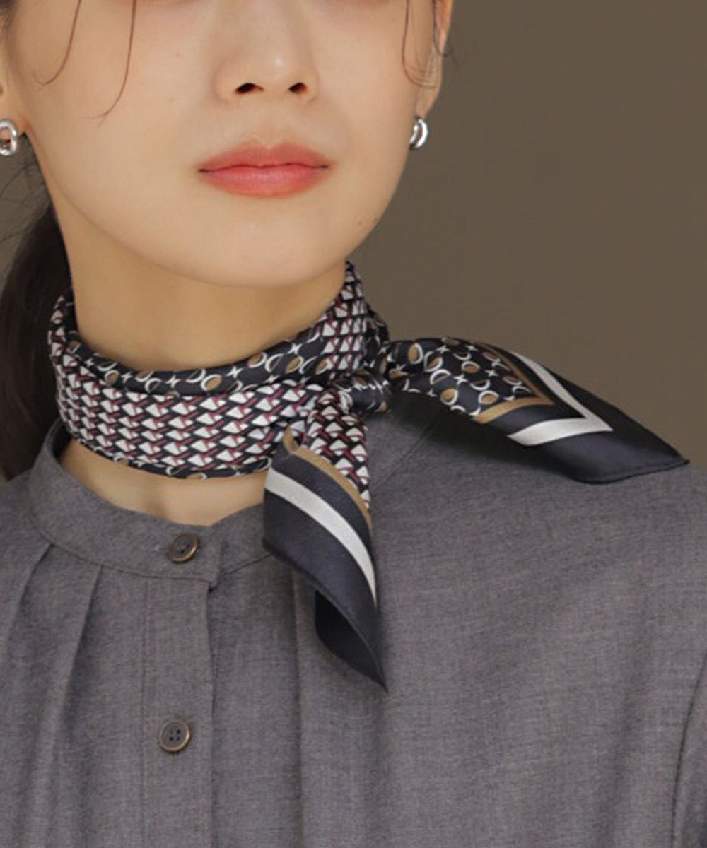 J.PRESS LADIES geometric スクエア スカーフ 