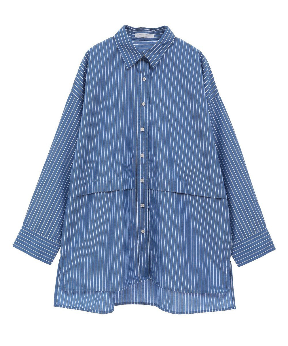 Green Parks ラメストライプタックシャツチュニック 