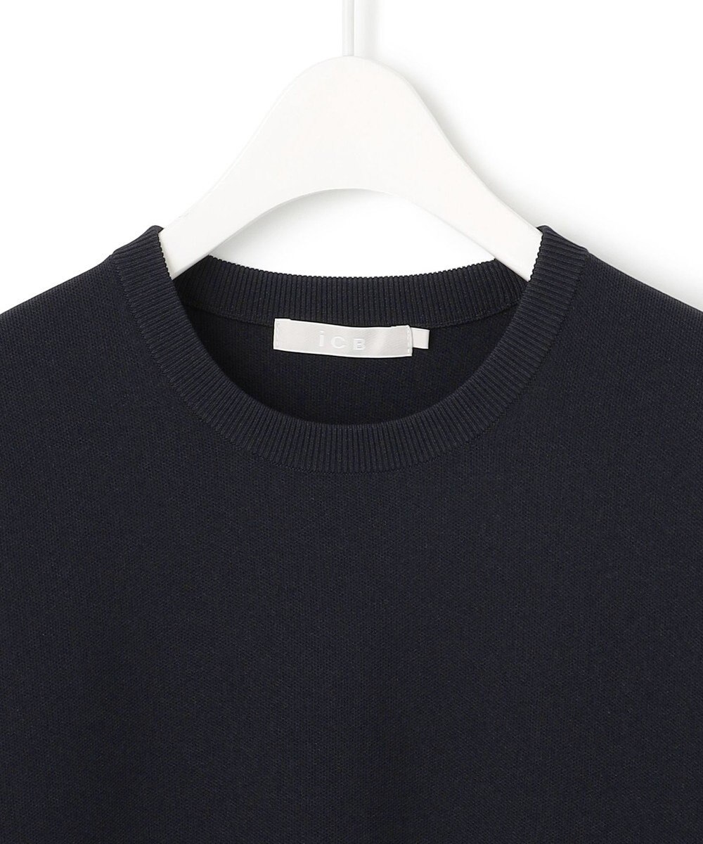ICB L 【洗える】 シンセティックダブルフェイス ニットプルオーバー 