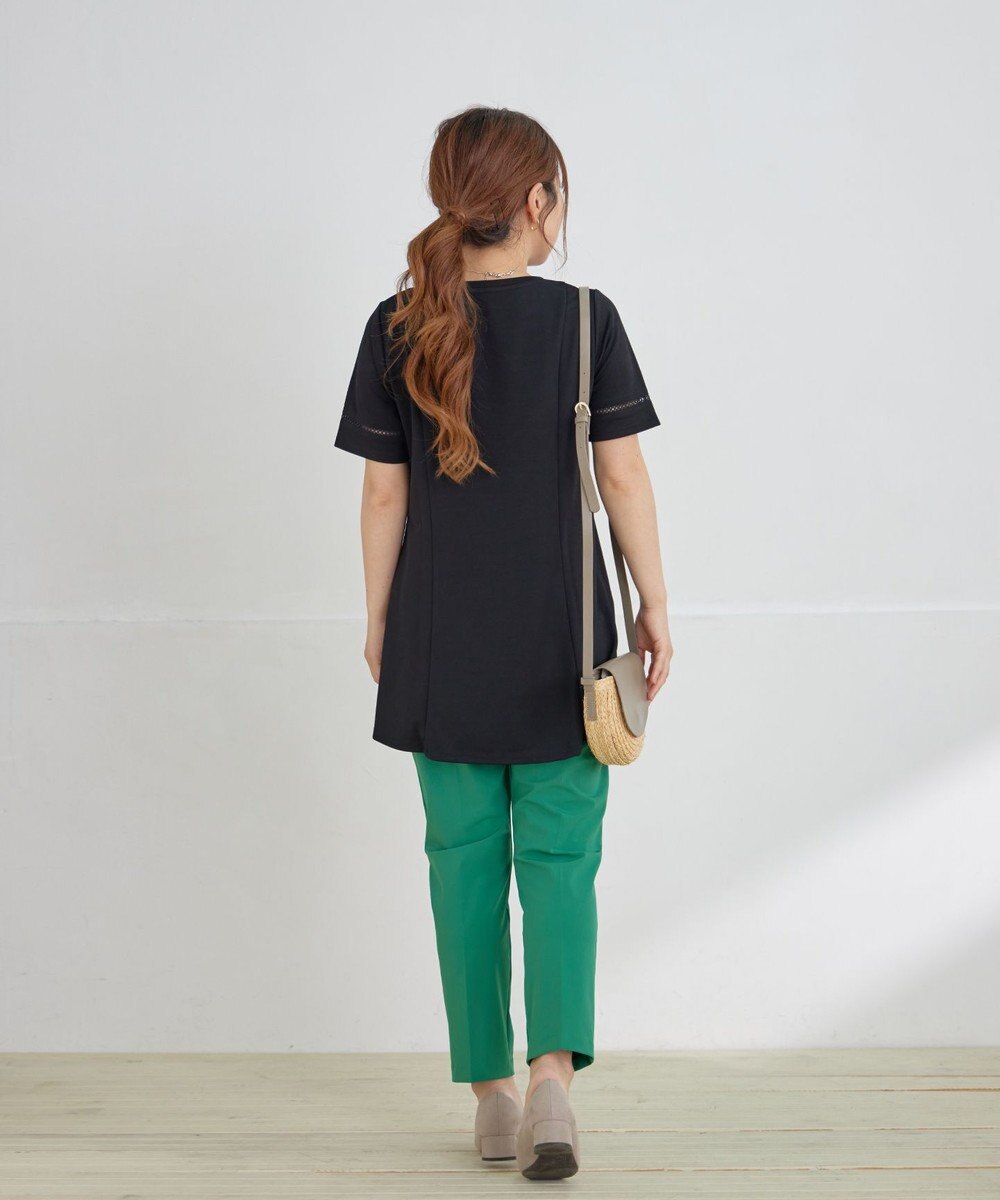 Tiaclasse L 【洗える・接触冷感・紫外線ケア・サラごこち】はしごレースチュニック 