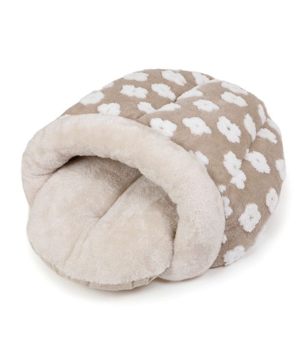 PET PARADISE ペットパラダイス 遠赤外線 ボア ドーム型寝袋 《お花柄》 小型犬 