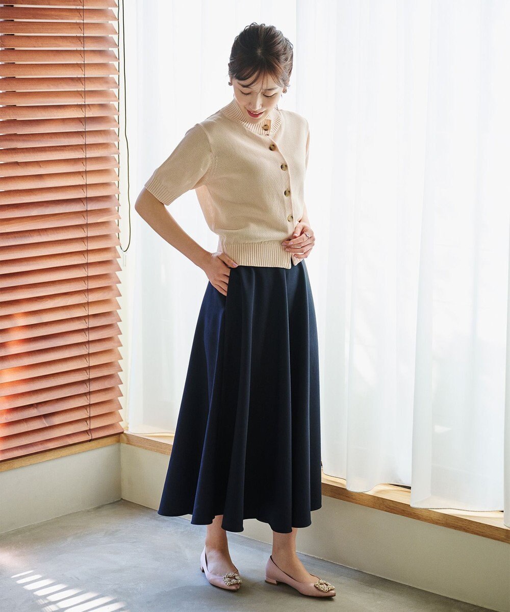 #Newans 【シワになりにくい】〈花乃まりあさんコラボ〉サーキュラースカート 