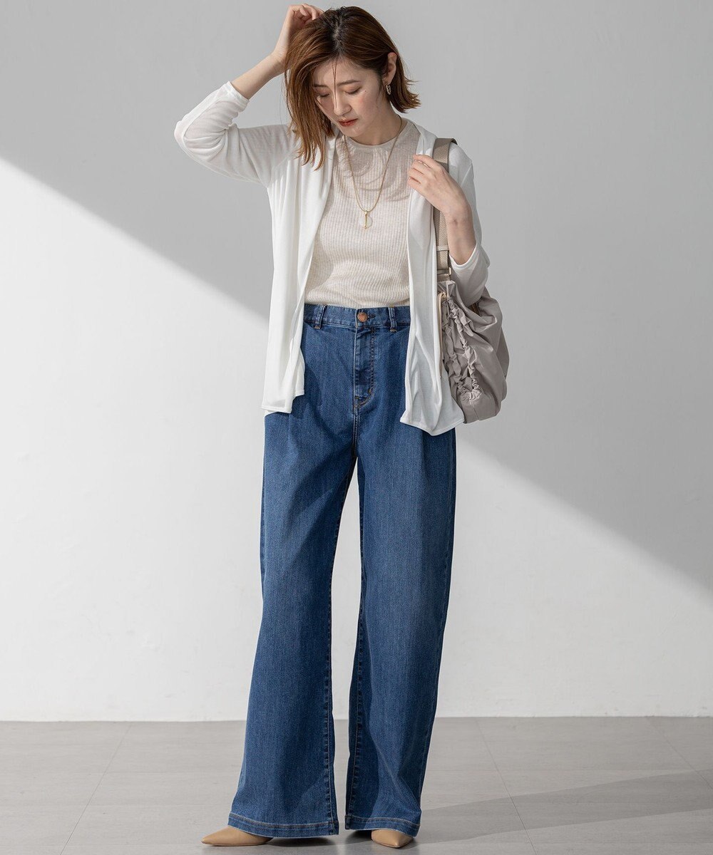 23区 【新色追加/UVケア/接触冷感】マルチ機能 シアー ショート カーディガン 